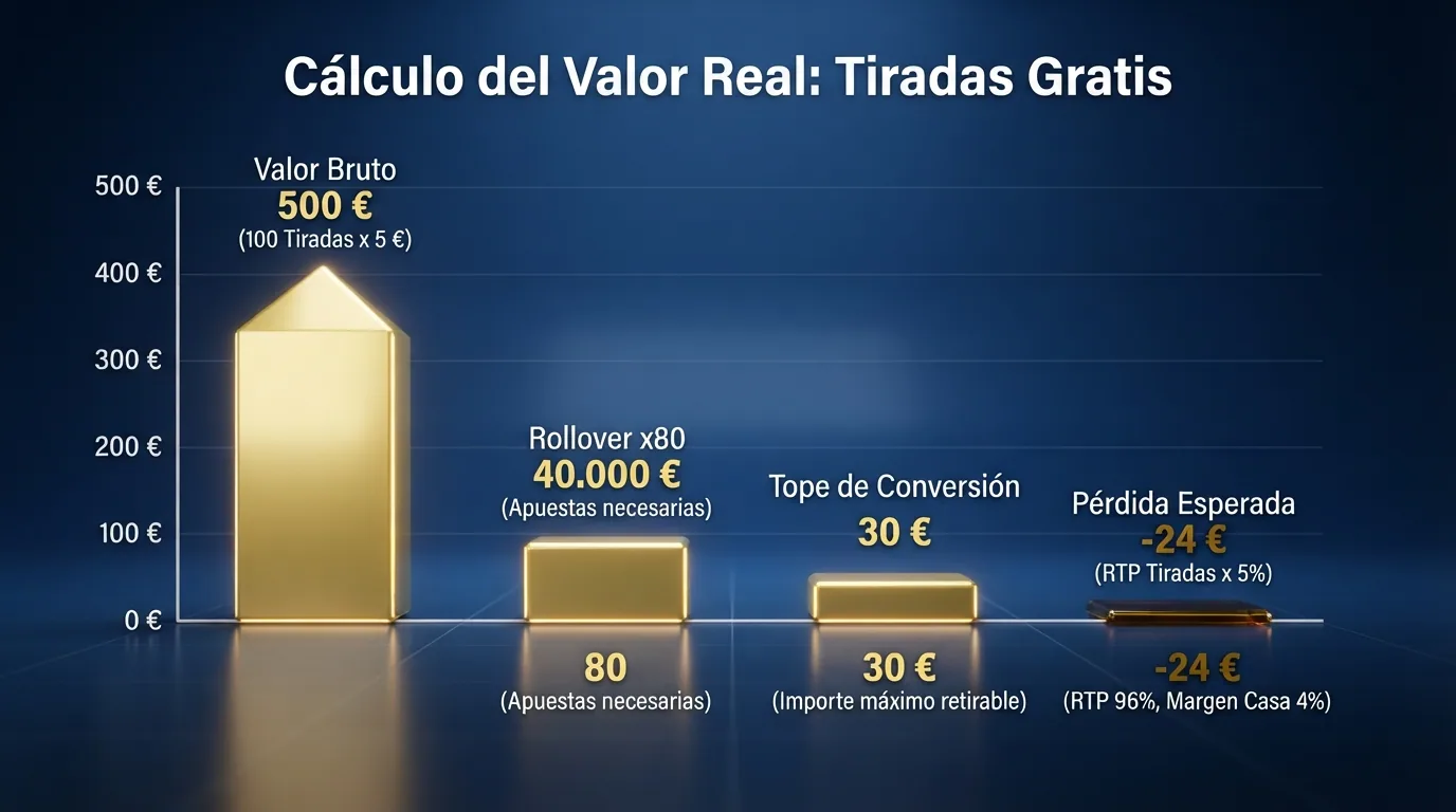 Cálculo del valor real en tiradas gratuitas