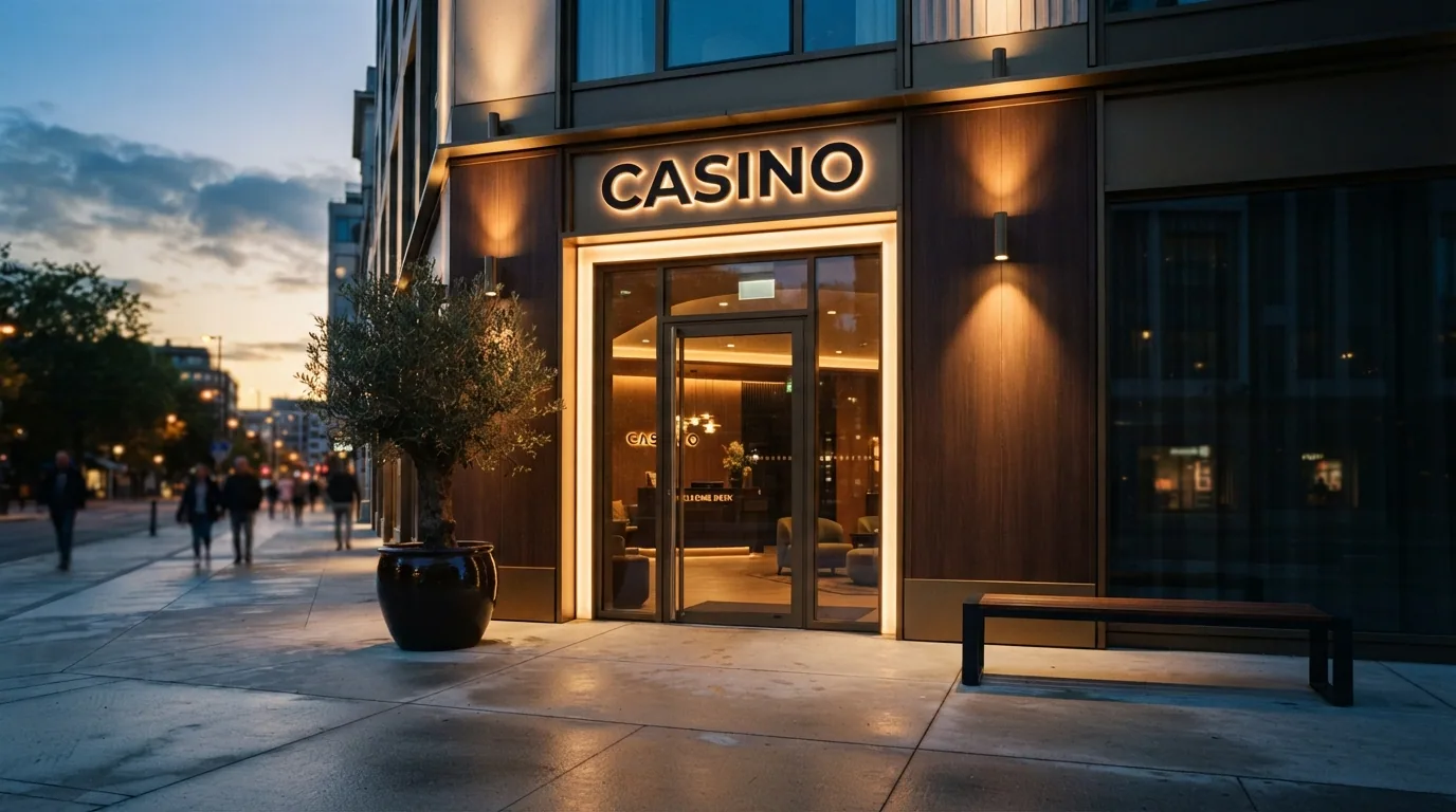 Fachada de casino online recién lanzado con sello de licencia DGOJ
