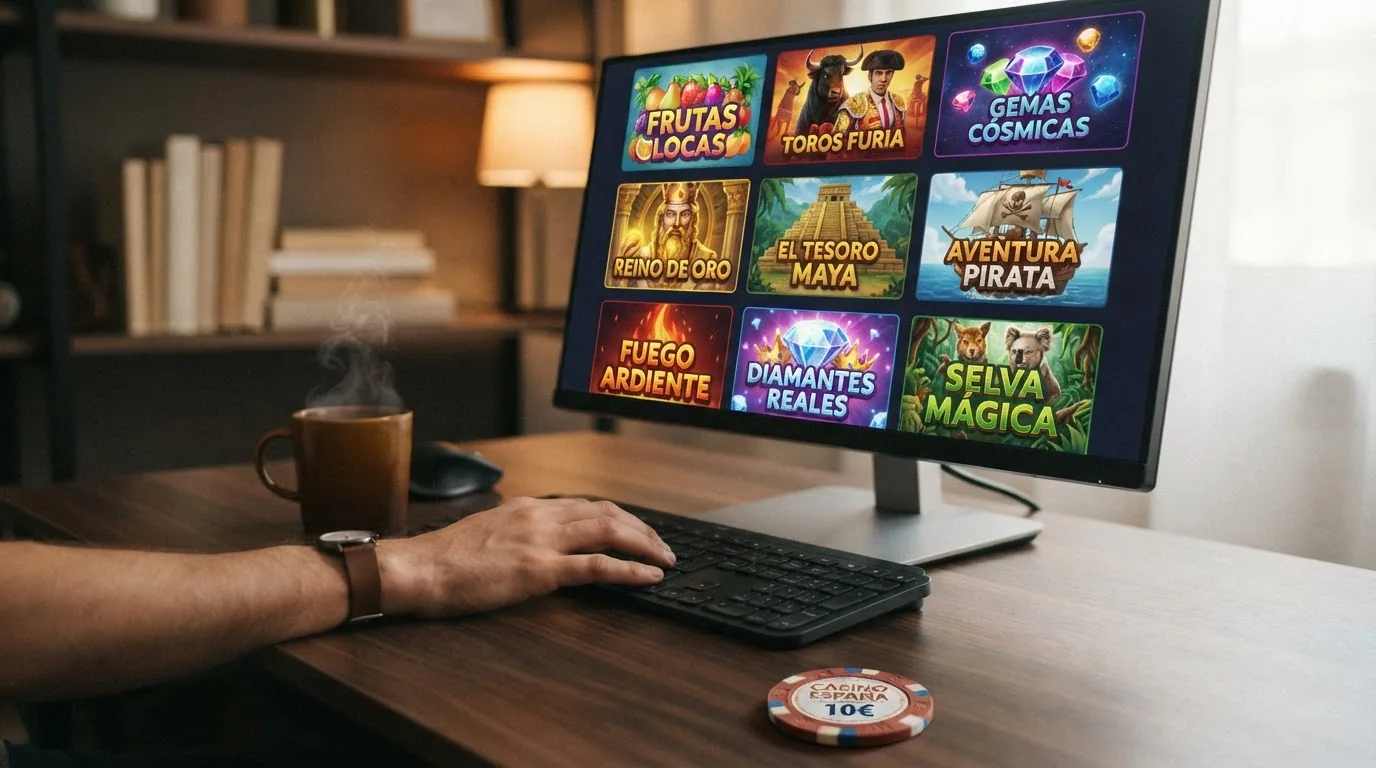 Cuadrícula de tragaperras populares del catálogo de Solcasino con sus carátulas