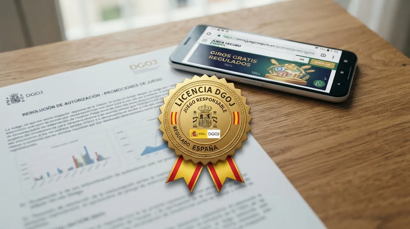 Distintivo oficial de la DGOJ que certifica la licencia de un operador español
