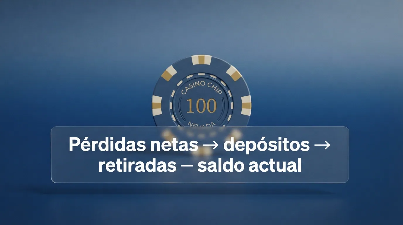 Infografía con la fórmula de pérdidas netas y un ejemplo numérico