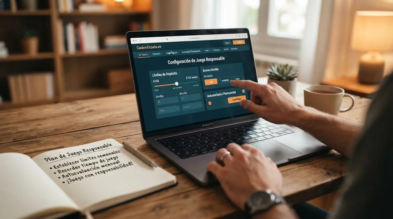 pantalla de configuración de límites de depósito en un casino DGOJ español