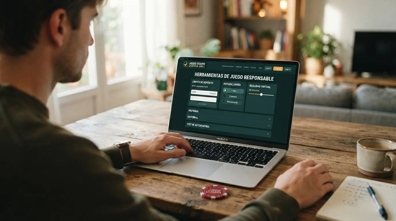 Panel de control de límites de depósito y herramientas de juego responsable en un casino online español