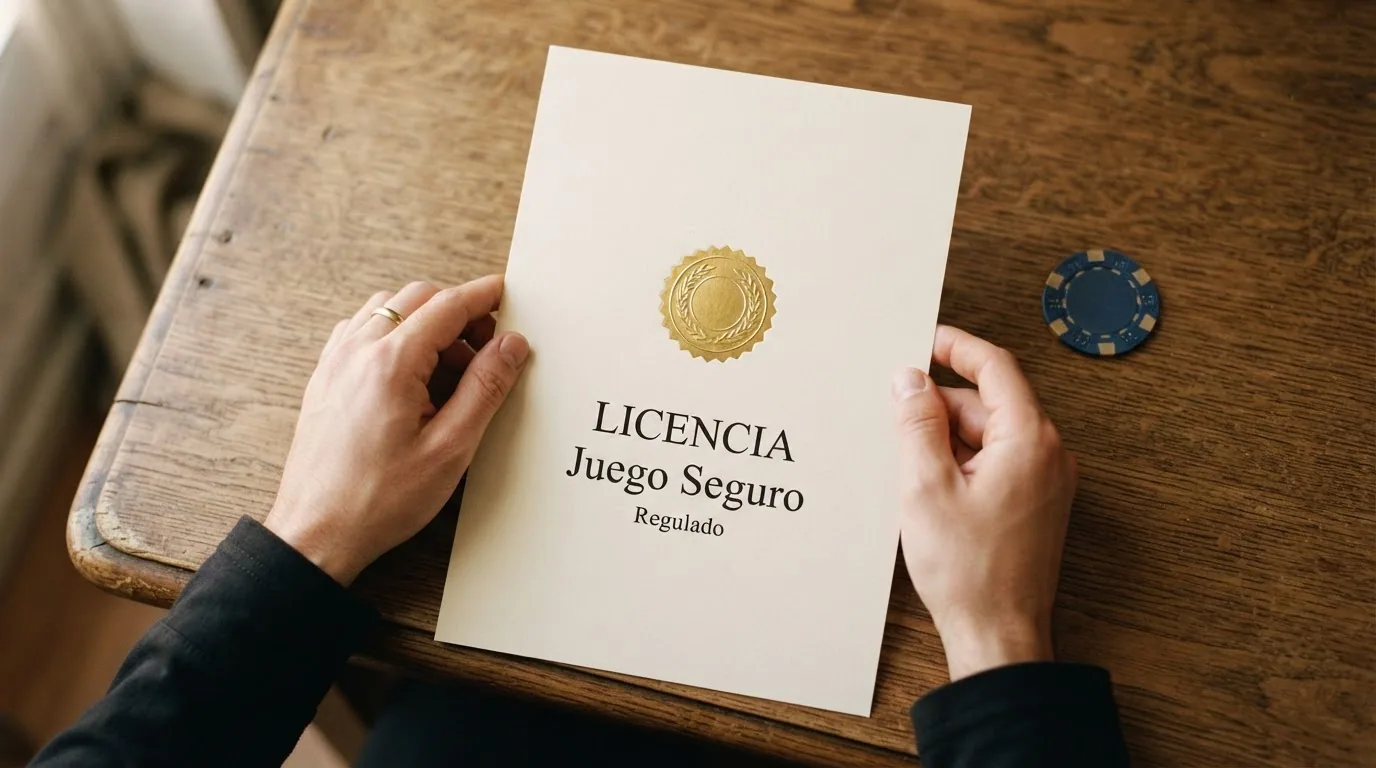 Distintivo de juego seguro DGOJ junto al escudo de la administración pública española