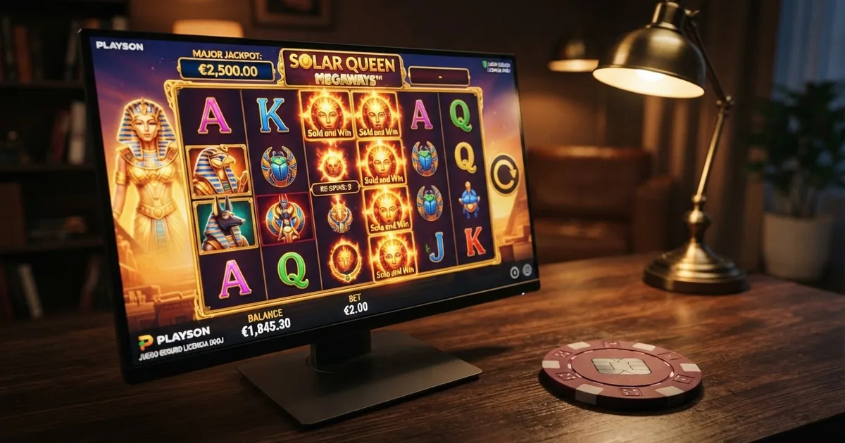 collage de slots Playson con el logo del proveedor visible sobre fondo oscuro