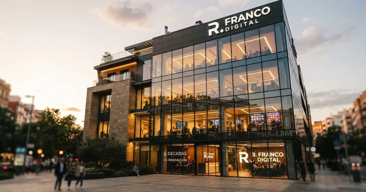 Sede corporativa de R. Franco Digital como proveedor español de juego con licencia DGOJ