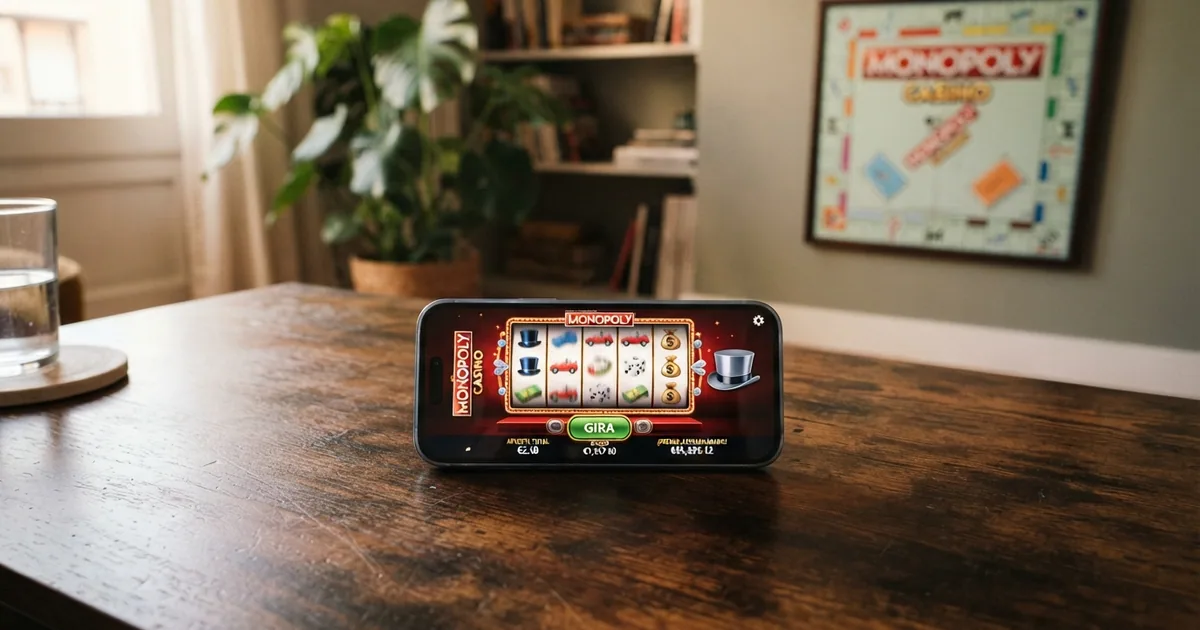 Página principal de Monopoly Casino en España con su interfaz de juego