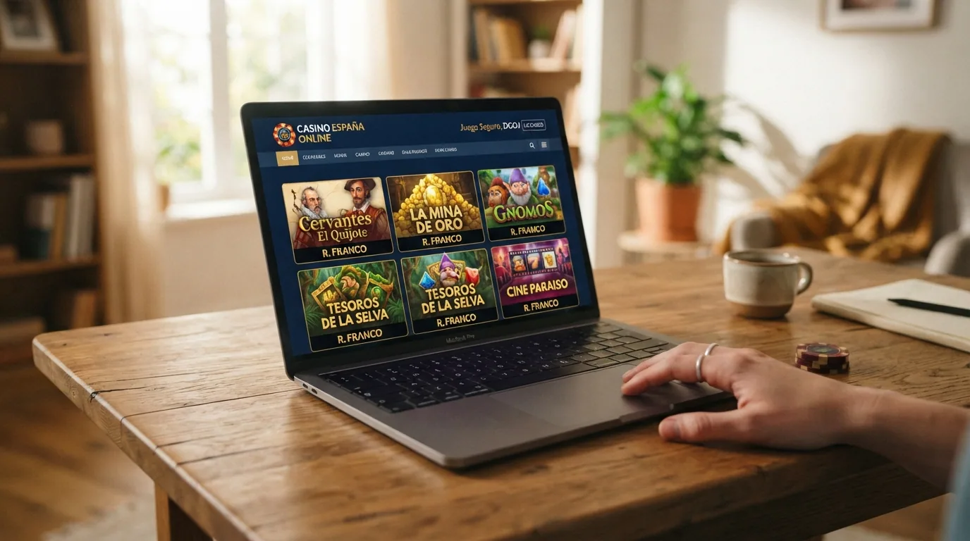 Entorno de casino online español con slots de R. Franco en pantalla